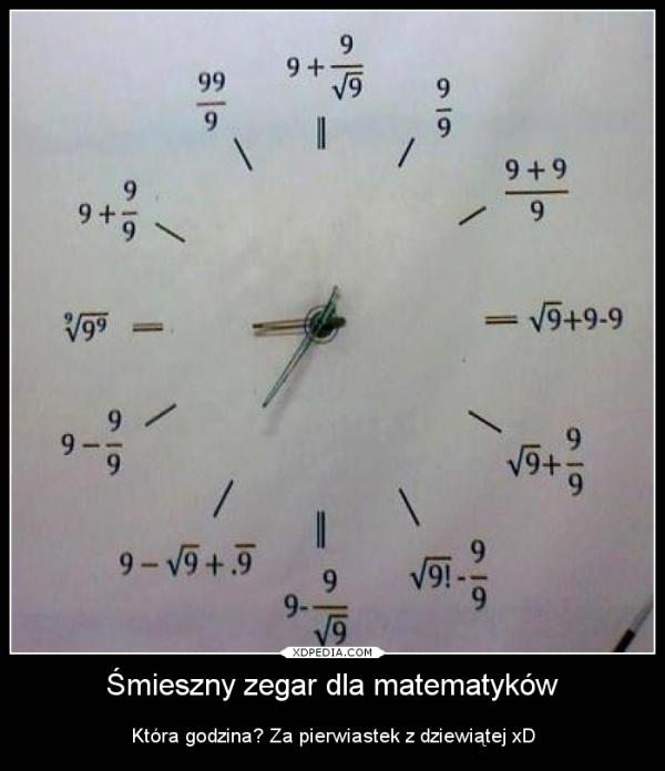Zegar dla matematyka