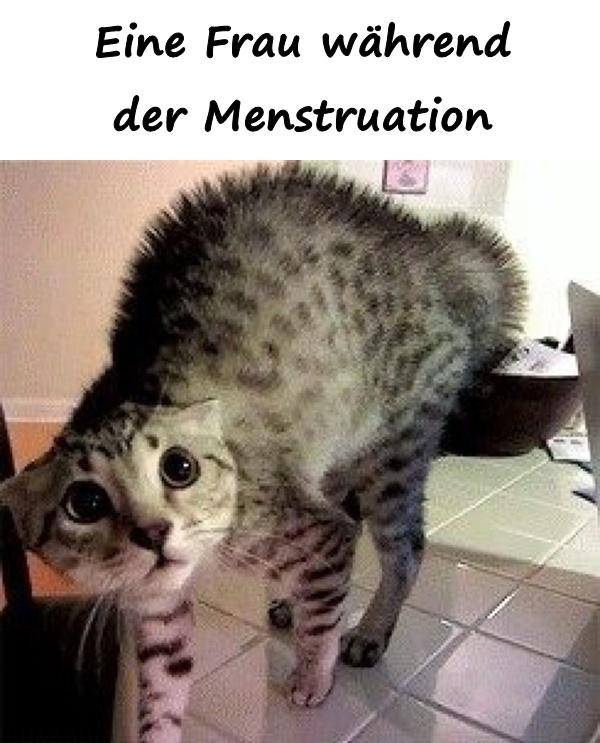 Eine Frau während der Menstruation