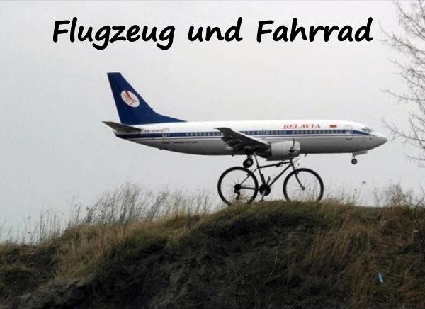 Flugzeug und Fahrrad