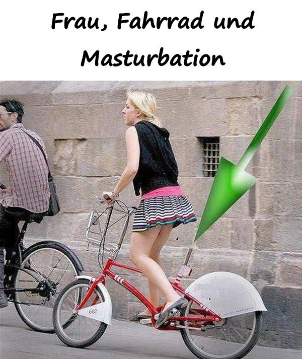 Frau, Fahrrad und Masturbation