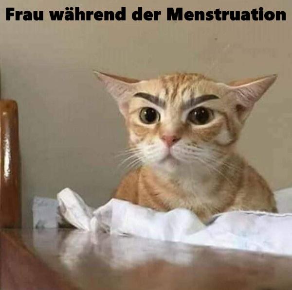 Frau während der Menstruation