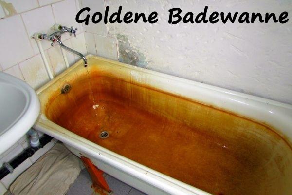 Goldene Badewanne