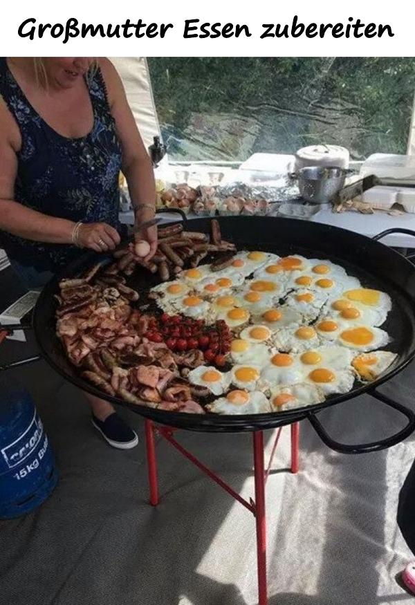 Großmutter Essen zubereiten