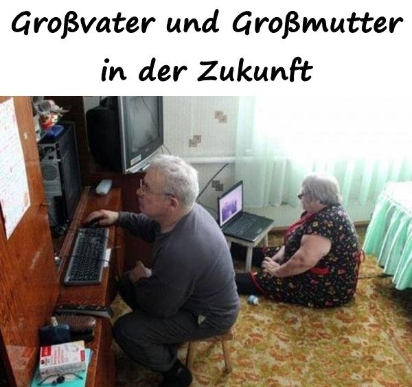 Großvater und Großmutter in der Zukunft