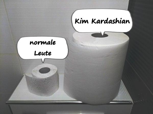 Kim Kardashian und normale Leute