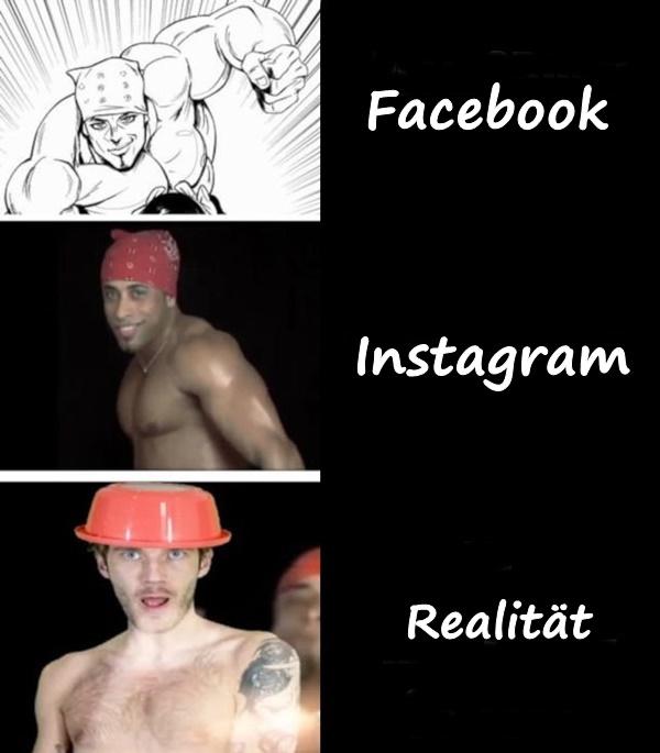 Mann - Facebook, Instagram, Realität