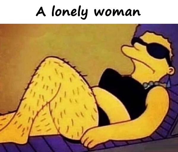 A lonely woman