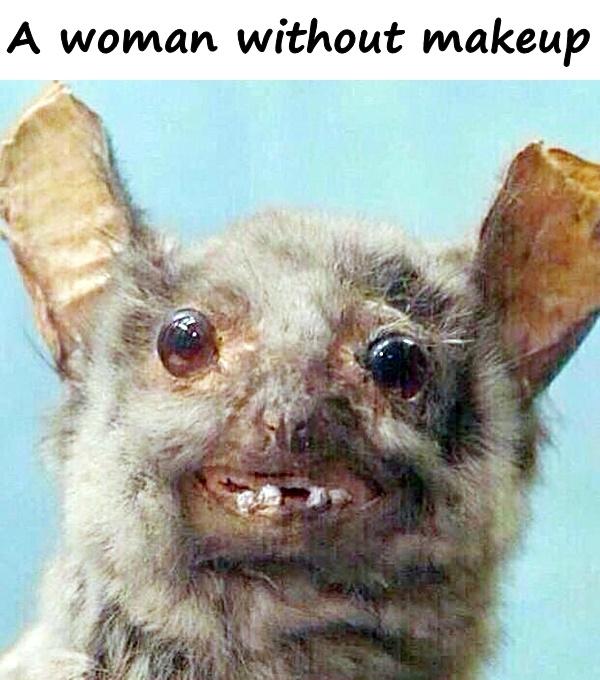 A woman without makeup