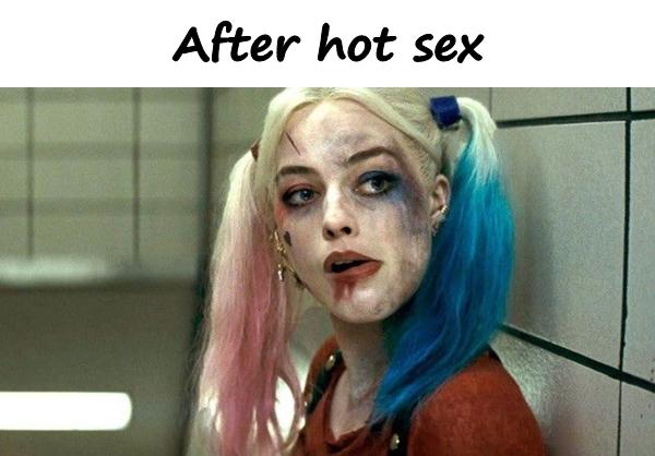 After hot sex
