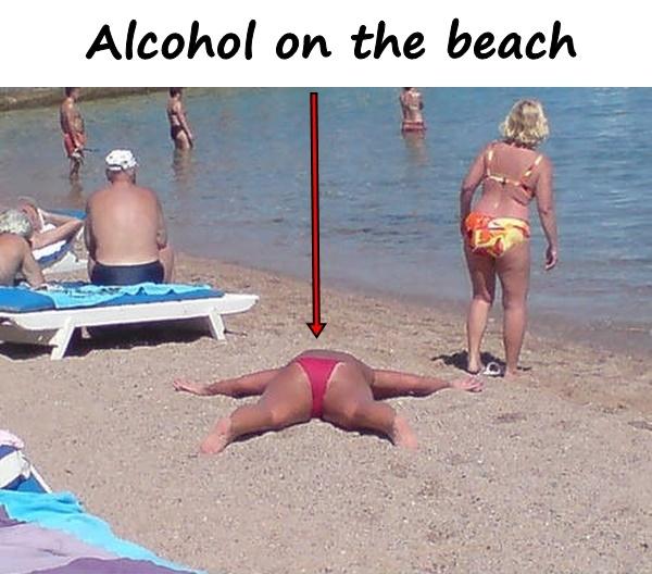 Alcohol on the beach