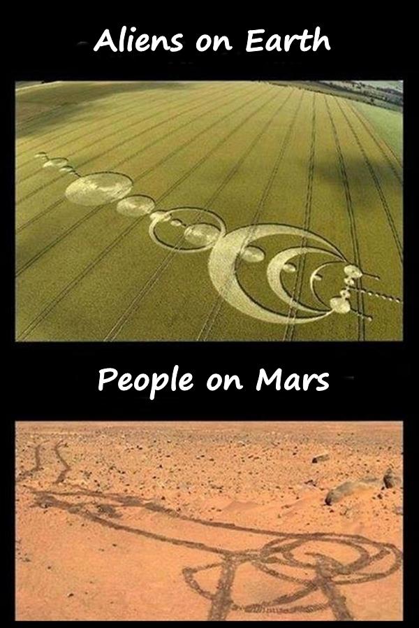Aliens on Earth and people on Mars