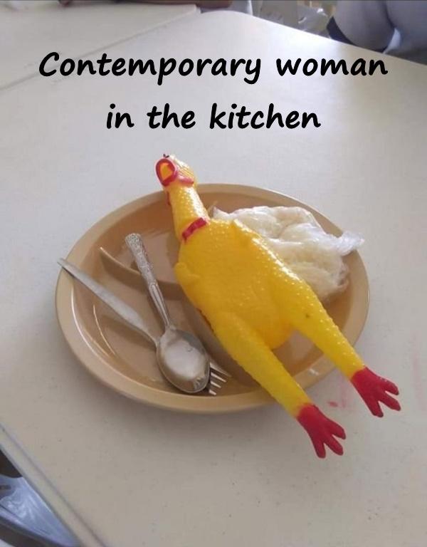 Contemporary woman in the kitchen