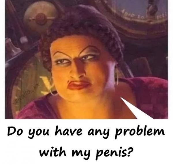 Do you have any problem with my penis?