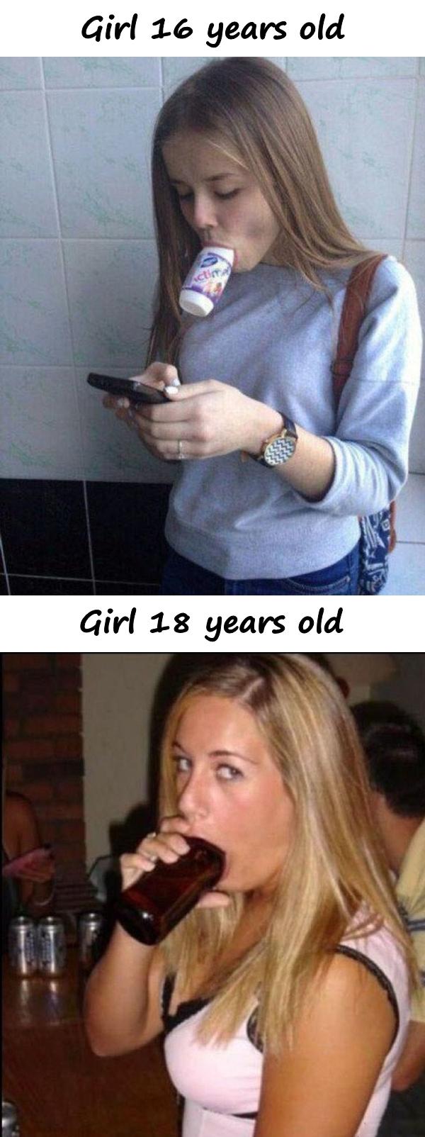 Girl 16 years old vs. girl 18 years old