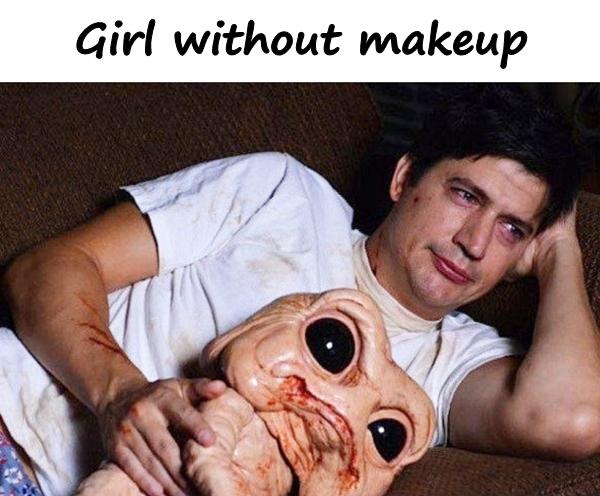 Girl without makeup