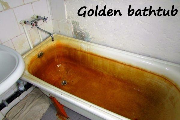 Golden bathtub