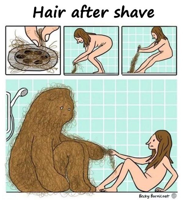 Hair after shave