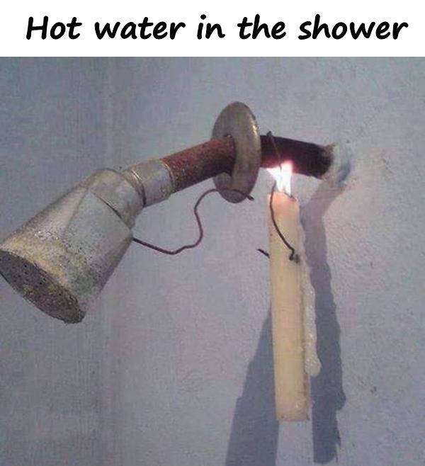 Hot water in the shower