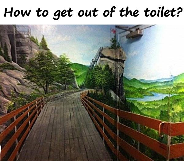 How to get out of the toilet?