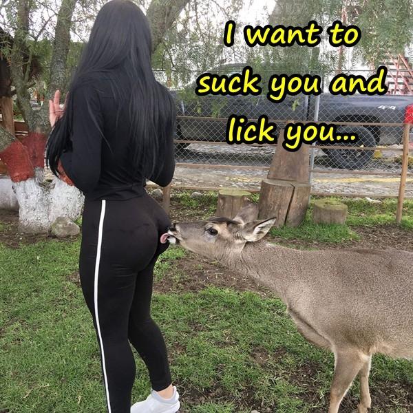 I want to suck you and lick you...