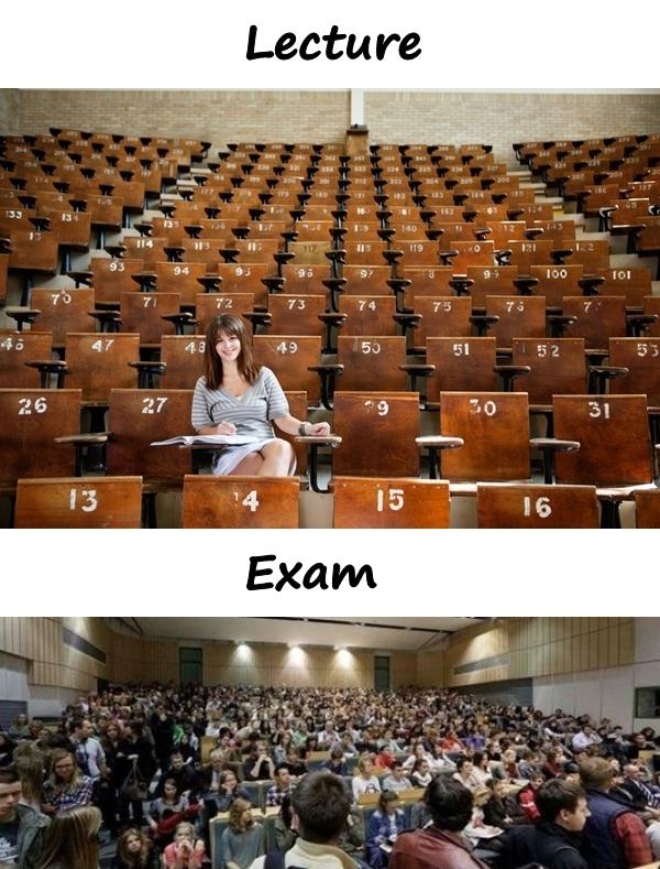 Lecture vs. exam