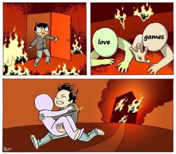 Love vs. games