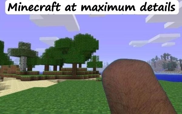 Minecraft at maximum details