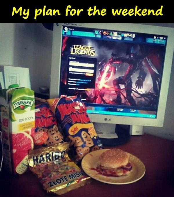 My plan for the weekend