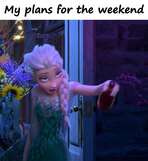My plans for the weekend