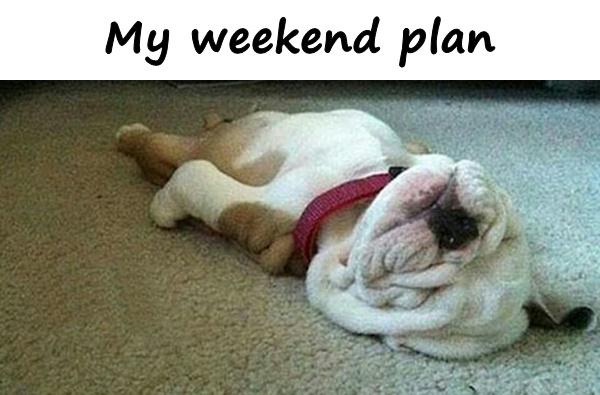 My weekend plan