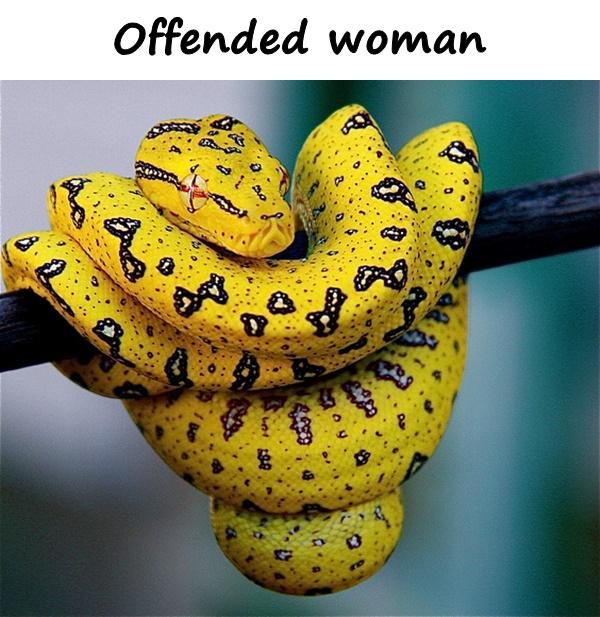 Offended woman