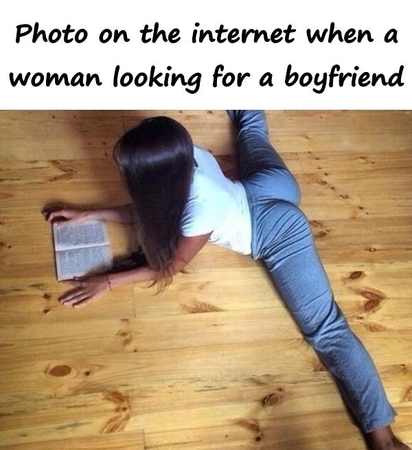 Photo on the internet when a woman looking for a boyfriend