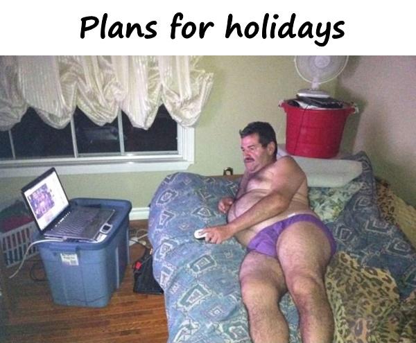 Plans for holidays