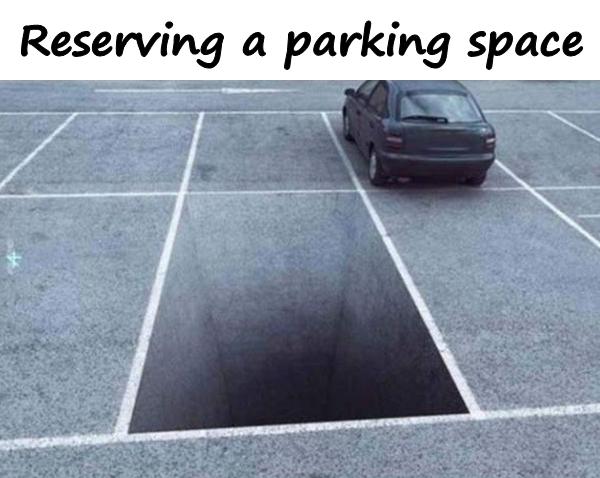 Reserving a parking space