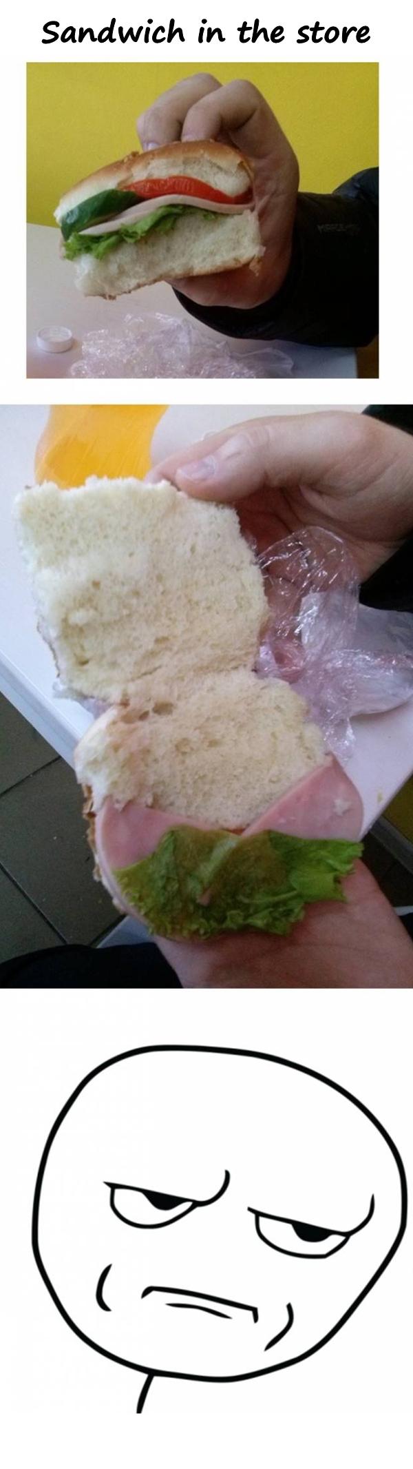 Sandwich in the store
