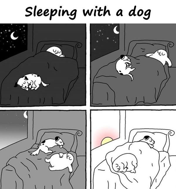 Sleeping with a dog