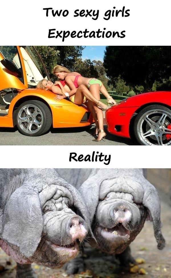 Two sexy girls: expectations and reality