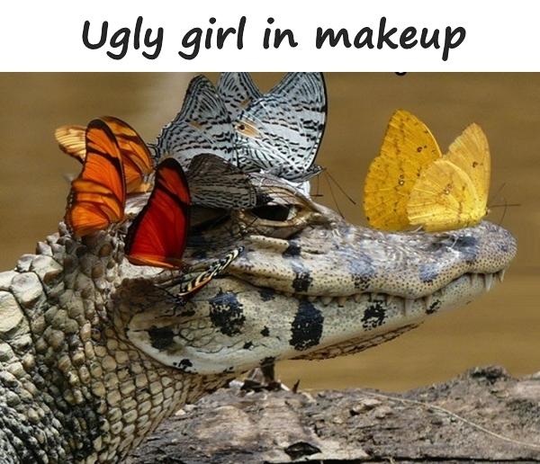 Ugly girl in makeup