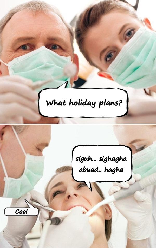 What holiday plans?