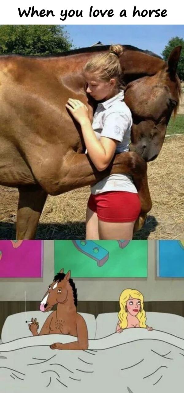 When you love a horse