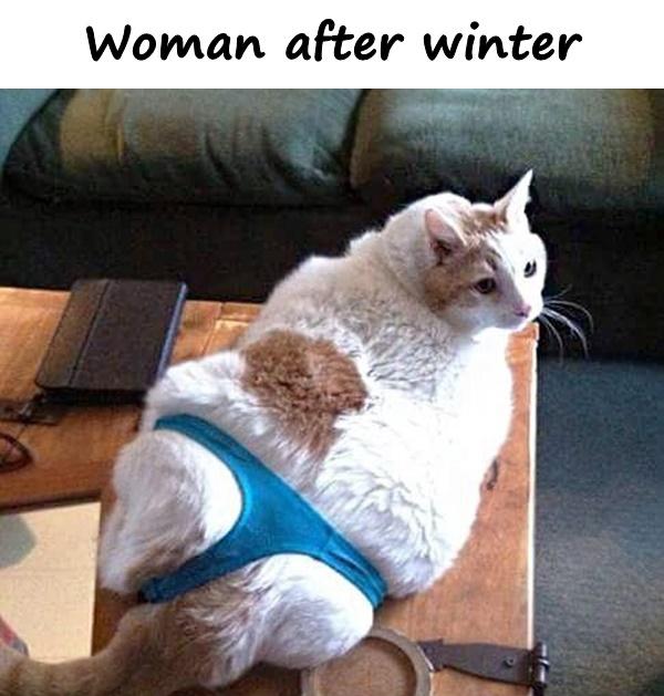 Woman after winter