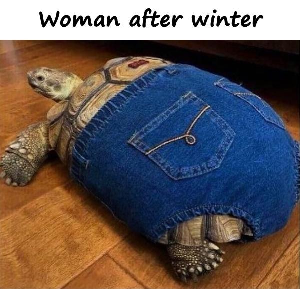 Woman after winter