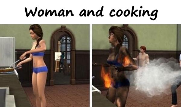 Woman and cooking