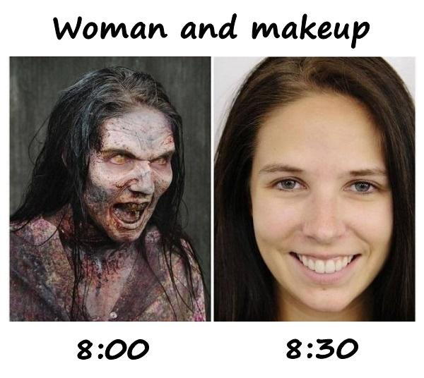 Woman and makeup