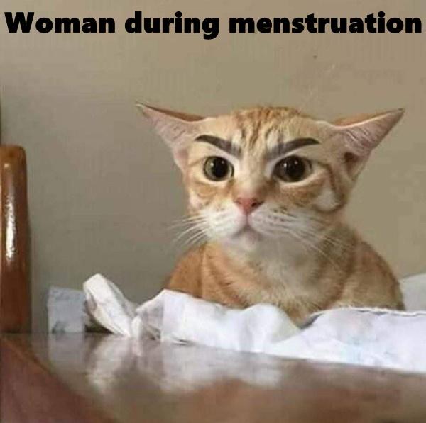 Woman during menstruation