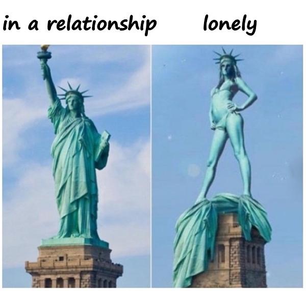 Woman in relationship vs. lonely