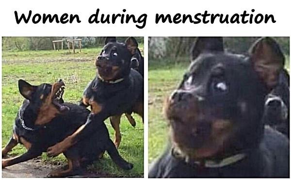 Women during menstruation
