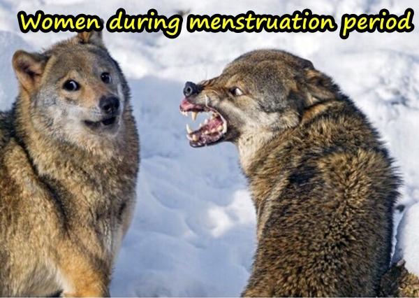 Women during menstruation period