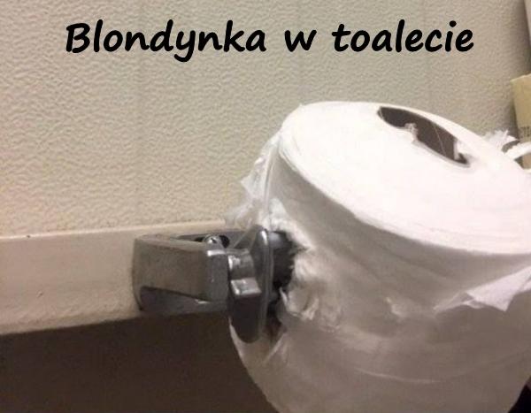 Blondynka w toalecie