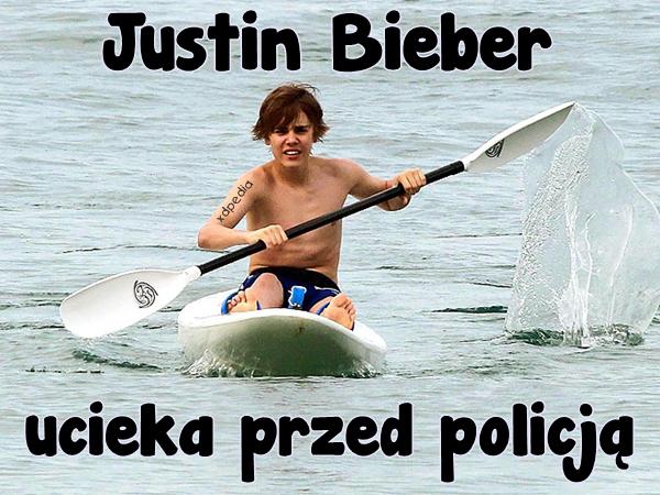 Justin Bieber ucieka przed policją...